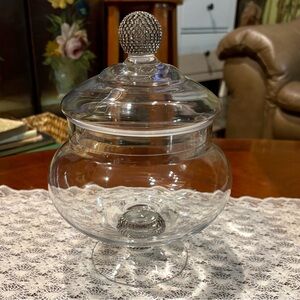 10.5” Rhinestone Studded Glass Apothecary Jar